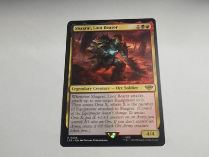 Magic the gathering mtg Shagrat Loot Bearer rare card Lord of the rings