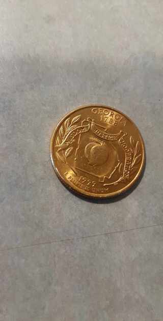 Georgia State Quarter 24k Gold Plated Coin 