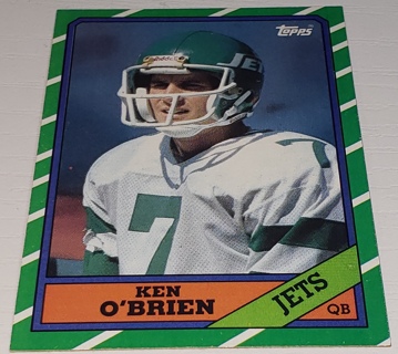 ♨️♨️ 1986 Topps Ken O'Brien Football card # 95 New York Jets ♨️♨️