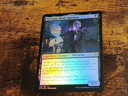 Magic the gathering mtg Viconia Drow Apostate foil card Baldurs Gate