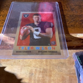 2013 Topps chrome Tyler Wilson football card 