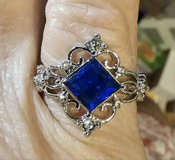 Size 6 Blue Sapphire Ring