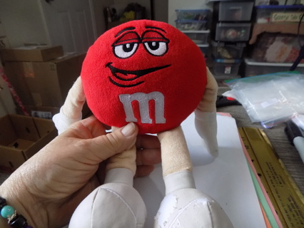 9 inch tall red M & M plush