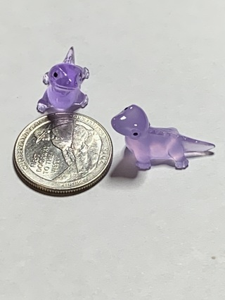 LIZARDS~#9~PURPLE~SET OF 2~GLOW IN THE DARK~FREE SHIPPING!