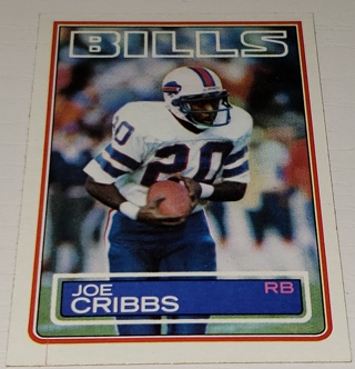 ♨️♨️ 1983 Topps Joe Cribbs (Error) Football card # 223 Buffalo Bills ♨️♨️