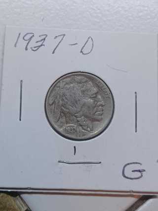 1937-D Buffalo Nickel! 38.1