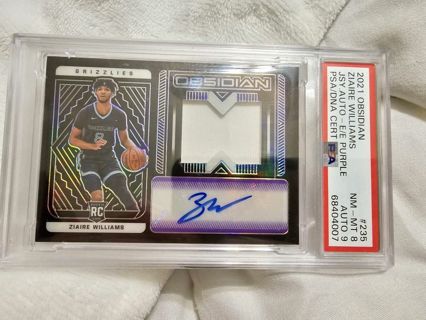 2021 Obsidian Ziaire Williams Auto PSA #235