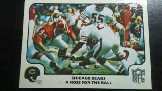 1977 FLEER CHICAGO BEARS-A NOSE FOR THE BALL FOOTBALL CARD# 32 OF 67