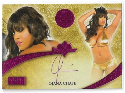 2016 Bench Warmer Gold Edition Pink Foil Autographs - Qiana Chase