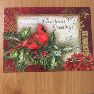 Cardinal Christmas Greetings Card 