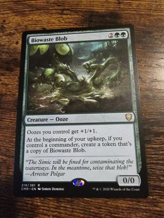 Magic the gathering mtg Biowaste Blob rare card Commander Legends