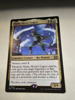 Magic the gathering mtg Nashi Moon's Legacy rare card March of the machine