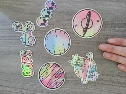 Holographic space stickers