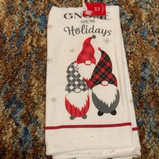 Gnome holiday kitchen towel
