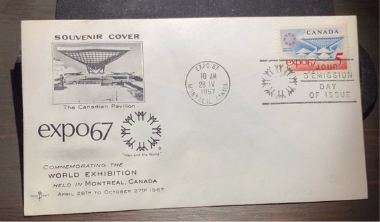 EXPO 67 WORLD EXHIBITION CANADIAN FDC