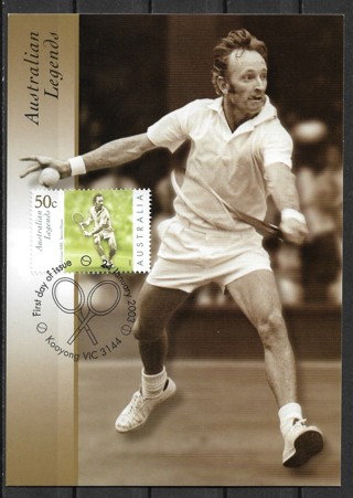 2003 Australia Sc2128 Tennis Legends: Rod Laver maxi card