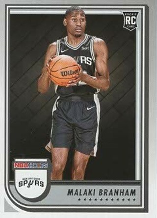 2022-23 Hoops Basketball Malaki Branham San Antonio Spurs RC #250!