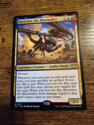 Magic the gathering mtg Breeches the blastmaker rare card Outlaws Thunder Junction