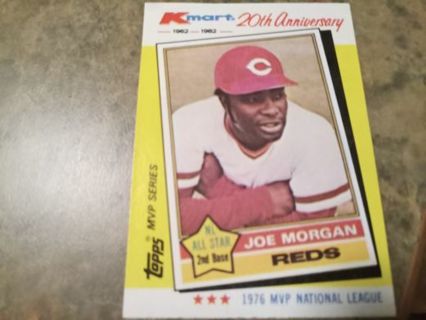 1982 TOPPS KMART 20TH ANNIVERSARY JOE MORGAN CINCINNATI REDS BASEBALL CARD# 30 OF 44