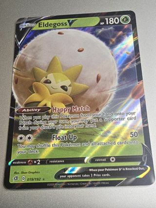 Pokemon Eldegoss V holo rare card 019/192