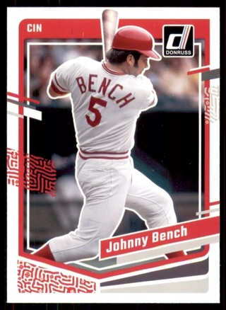 2023 Donruss Baseball Base #175 Johnny Bench - Cincinnati Reds