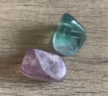 Purple & Green Fluorite Crystal Tumbles