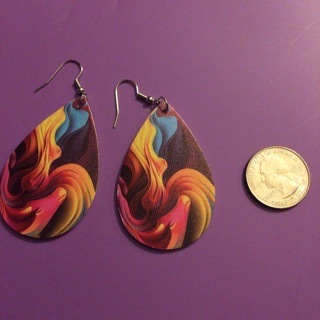 STOCKING STUFFER-Cool Retro Earrings Read description before bidding 