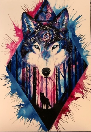 Wolf Art  - 3 x 5” MAGNET - GIN ONLY