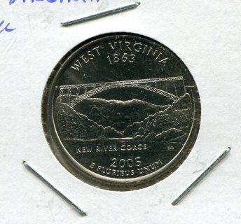 2005 D West Virginia State Quarter-B.U.