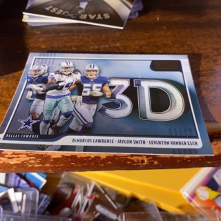 2020 panini score 3-d Dallas Cowboys d lawrence j smith l vander esch football card 