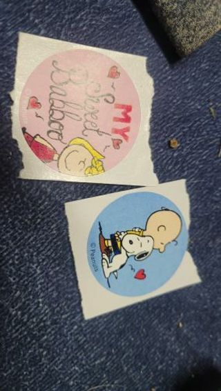 2 snoopy stickers