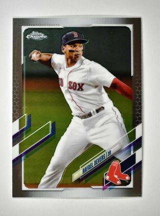 2021 Topps Chrome Base #94 Rafael Devers - Boston Red Sox Baseball Card