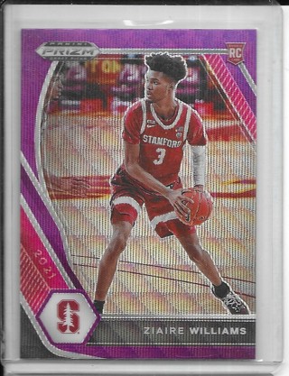 Ziaire Williams 2021-22 Prizm Draft Prizms Purple Wave #15