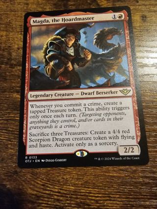 Magic the gathering mtg Magda the Hoardmaster rare card Outlaws Thunder Junction