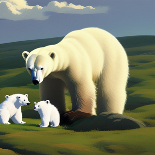 Listia Digital Collectible: Polar Bear Mothers Love