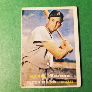 1957 - TOPPS  BASEBALL - CARD NO. 92 - MICKEY VERNON - RED SOX