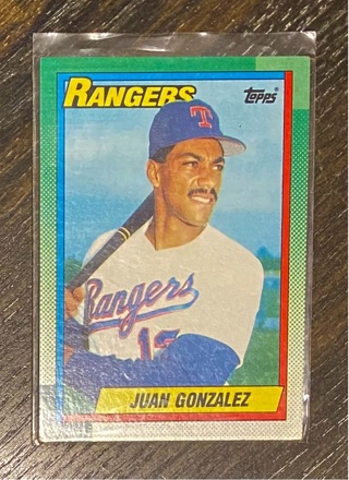 Juan Gonzalez 1990 Topps rookie card