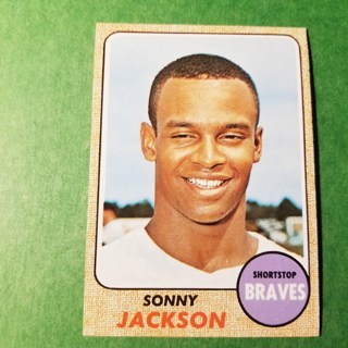 1968 - TOPPS BASEBALL CARD NO. 187 - SONNY JACKSON - BRAVES - EXMT/NRMT/MT. - READ