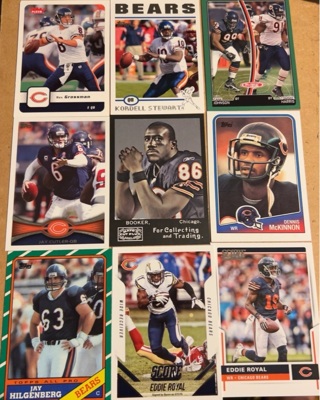 9 Chicago Bears football cards 
