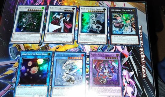 7 mint condition super rare holo Yugioh Cards