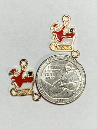 CHRISTMAS CHARMS~#35~SET OF 2 CHARMS~FREE SHIPPING!