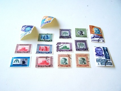 Jordan Postage Stamps used set of 15