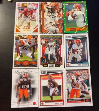 9 Cleveland Browns football cards 