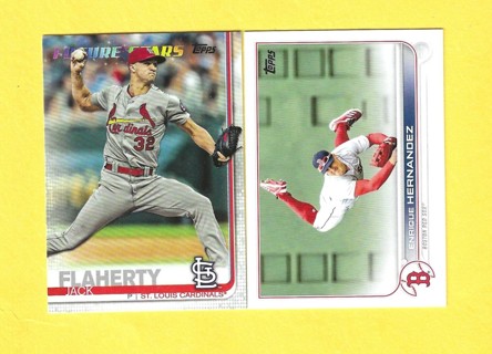 2019 Topps Series 1 Jack Flaherty Future Stars + Kike Hernandez Dodgers