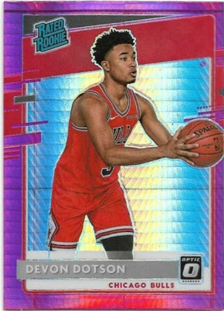 2020-21 DONRUSS OPTIC DEVON DOTSON PINK PULSAR REFRACTOR ROOKIE CARD