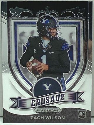 2021 PRIZM DRAFT PICKS ZACH WILSON CRUSADE ROOKIE CARD