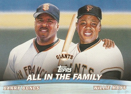 2001 Topps #TC19 All in the Family (Barry Bonds / Willie Mays) Combos