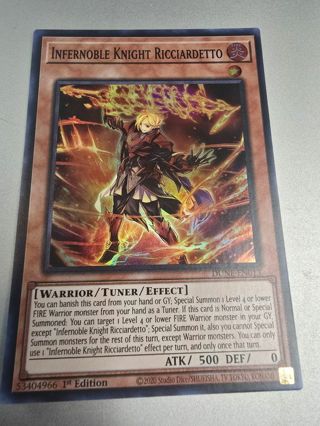 Yugioh Infernoble knight Ricciardetto holo card DUNE-EN013