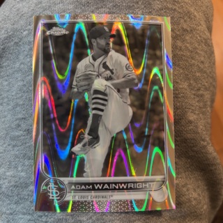 2022 Topps Chrome Sonic Black and White RayWave Refractors #52 Adam Wainwright