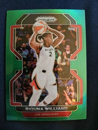 2022 Panini Prizm WNBA Green Prizm Riquna Williams